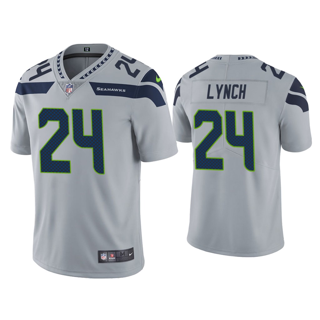 Men Seattle Seahawks #24 Lynch Nike Vapor UntouchablGray Limited NFL Jersey->los angeles lakers->NBA Jersey